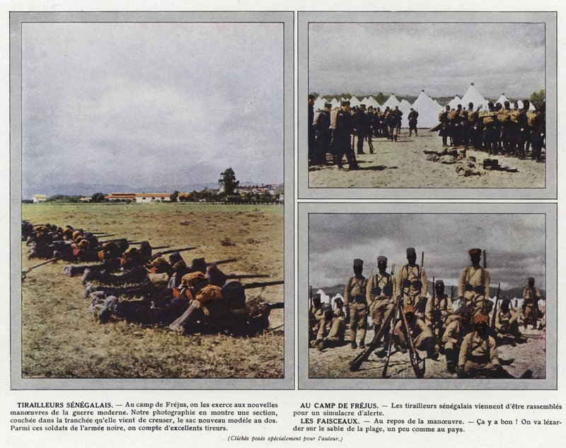 Senegalese Skirmishers，Frejus Camp，Les Bundes 作者 朱尔斯·格维斯·考特莱蒙
