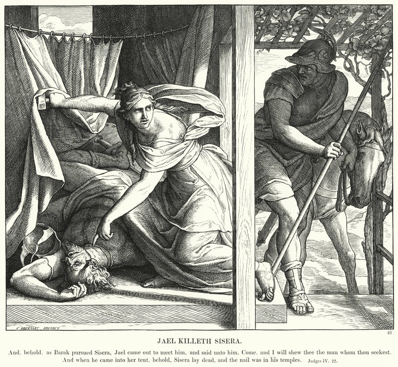 Jael Killeth Sisera (雕刻) 作者 朱利叶斯（后）施诺尔·冯·卡洛斯菲尔德