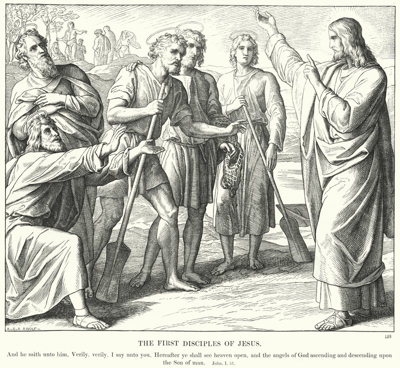 The First Disciples of Jesus (engraving) 作者 朱利叶斯（后）施诺尔·冯·卡洛斯菲尔德