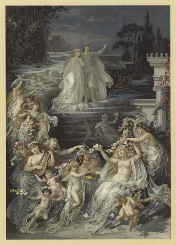 仲夏夜之梦（chromolitho）的插图 作者 朱利叶斯·霍普纳（Julius Hoeppner）