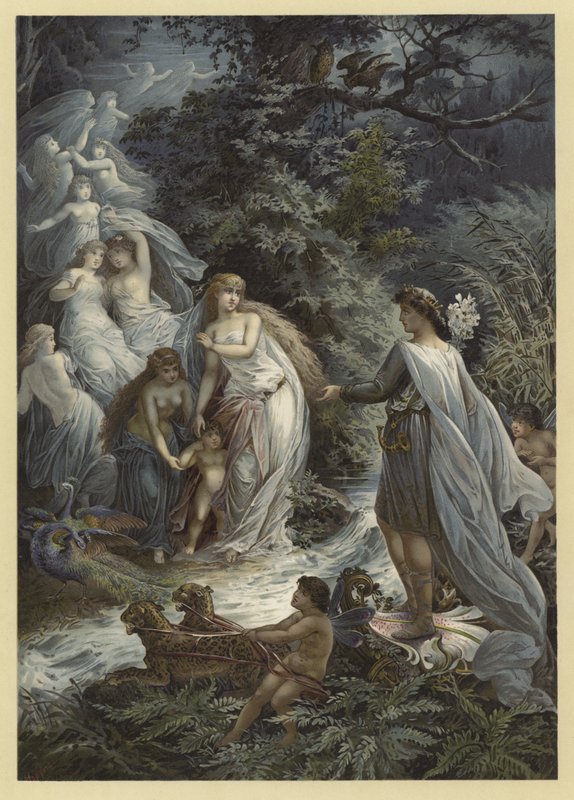 仲夏夜之梦（chromolitho）的插图 作者 朱利叶斯·霍普纳（Julius Hoeppner）