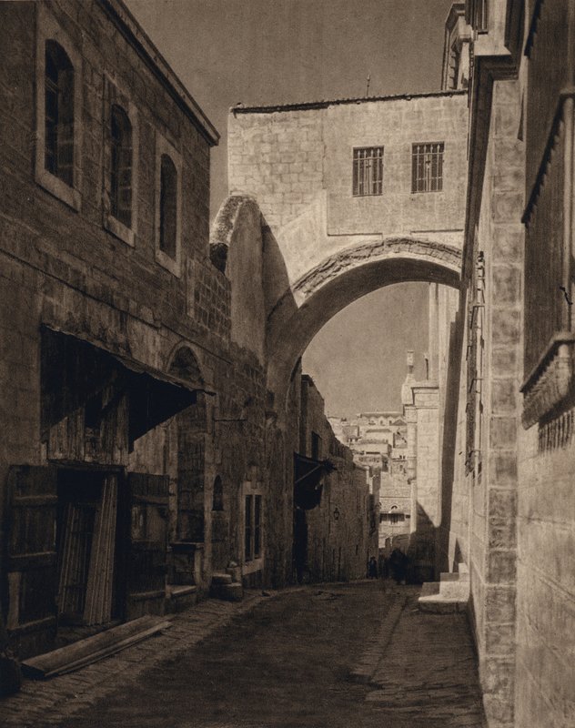 耶路撒冷，Ecce Homo-Arch（黑白照片） 作者 卡尔·格罗伯