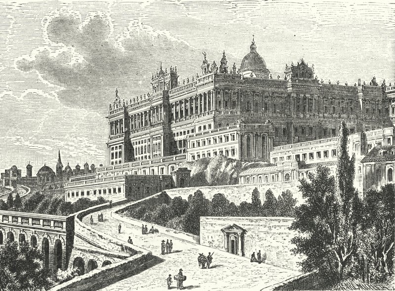 Royal Palace, Madrid, Spain (engraving) 作者 卡尔·穆勒