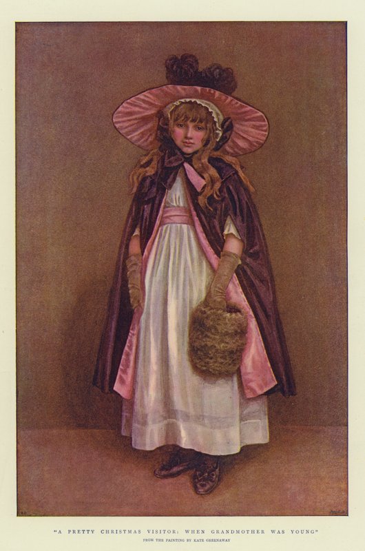 一个漂亮的圣诞节访客，当祖母年轻时（chromolitho） 作者 凯特·格林威（Kate Greenaway）