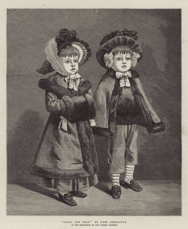 达比和琼，在达德利画廊的展览 作者 凯特·格林威（Kate Greenaway）