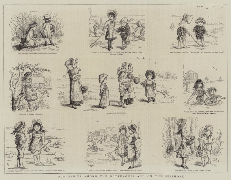 我们的婴儿在毛茛和海边 作者 凯特·格林威（Kate Greenaway）
