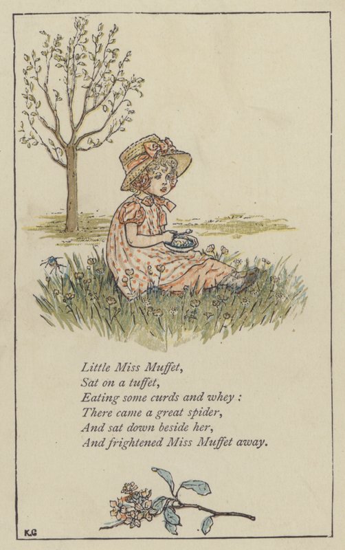 Little Miss Muffet（彩色石版画） 作者 凯特（后）格林纳威