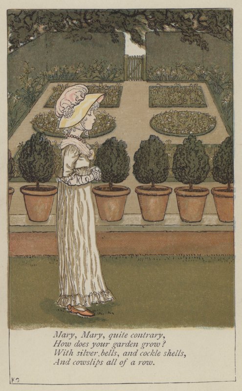 玛丽，玛丽，完全相反（彩色石版画） 作者 凯特（后）格林纳威