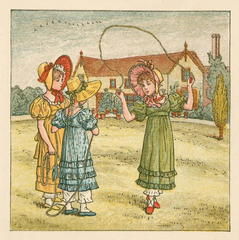 女孩跳绳 作者 凯特·格林威（Kate Greenaway）