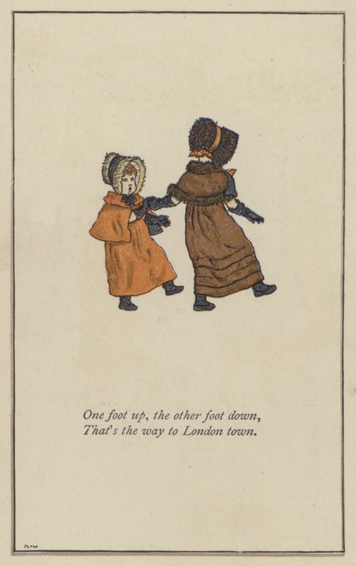 一只脚向上，另一只脚向下 作者 凯特·格林威（Kate Greenaway）