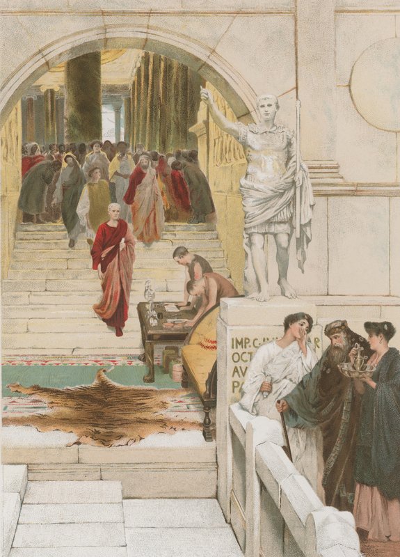 用Agrippa（chromolitho）等待观众 作者 劳伦斯·阿尔玛·塔德玛