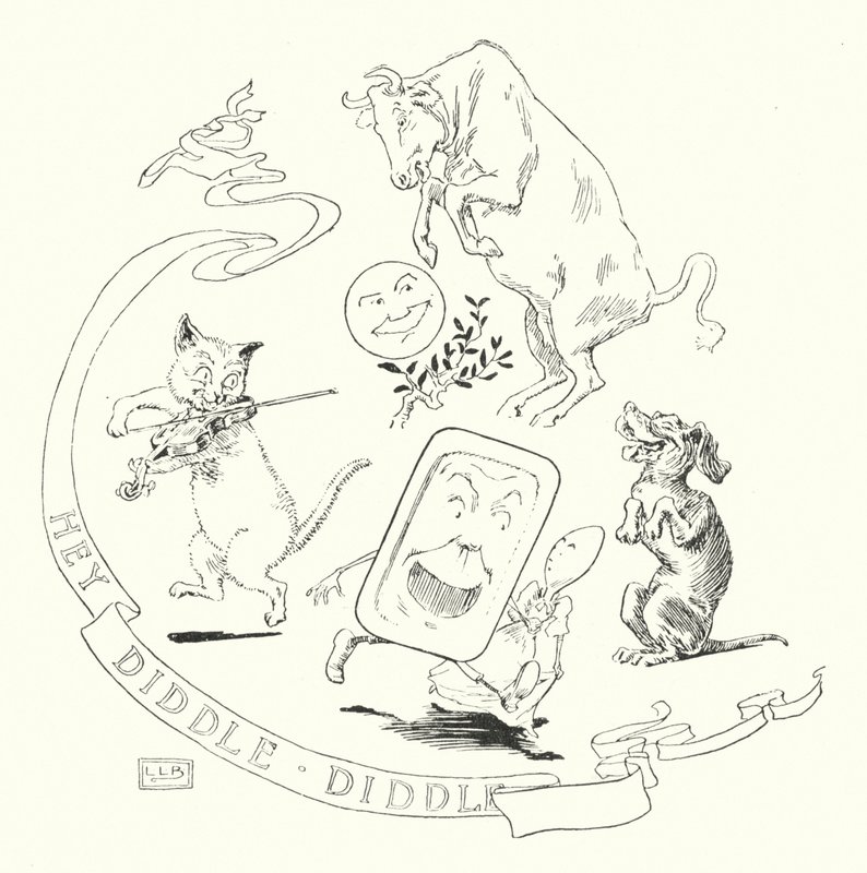 嘿！diddle，diddle，猫和小提琴（雕刻）。 作者 伦纳德·莱斯利·布鲁克