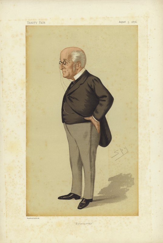 James Manby Gully，医学博士，水疗，名利场卡通（彩色石版画） 作者 莱斯利·马修·沃德