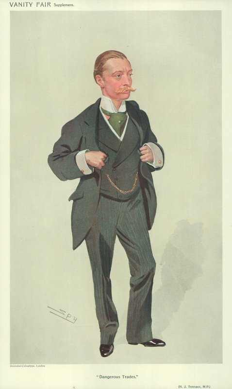 Harold J Tennant，MP，Dangerous Trades，1909年12月23日，名利场漫画 作者 莱斯利·马修·沃德