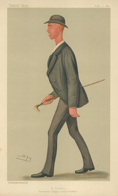 世界职业冠军Sculler，1889年9月7日，名利场漫画人物Henry Searle 作者 莱斯利·马修·沃德