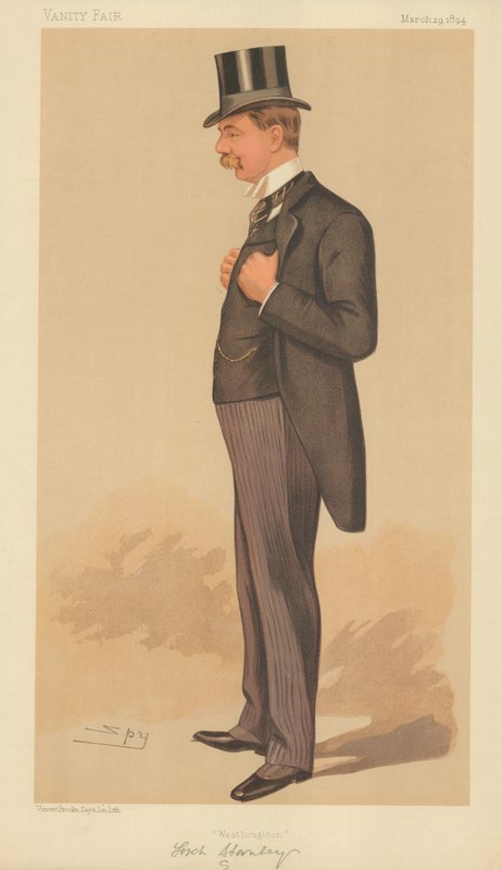 Lord Stanley议员，Westhoughton，1894年3月29日，名利场漫画 作者 莱斯利·马修·沃德