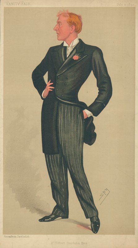 Mr Herbert Beerhohm Tree，1890年7月12日，名利场漫画 作者 莱斯利·马修·沃德