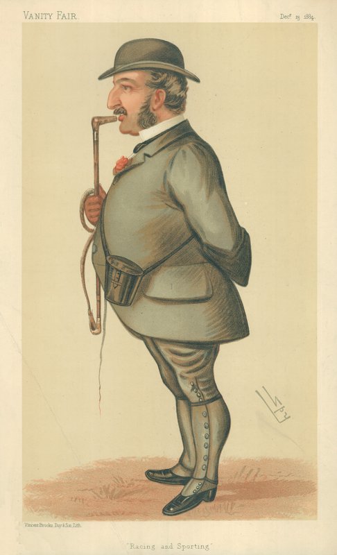 Leopold de Rothschild先生，赛马和体育，1884年12月13日，名利场漫画 作者 莱斯利·马修·沃德