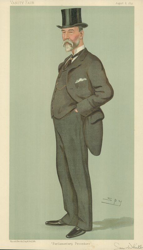 Samuel Whitbread先生，议会程序，1895年8月8日，名利场漫画 作者 莱斯利·马修·沃德