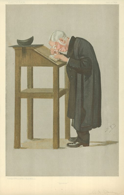 WA Spooner，Spooner，1898年4月21日，“名利场”漫画 作者 莱斯利·马修·沃德