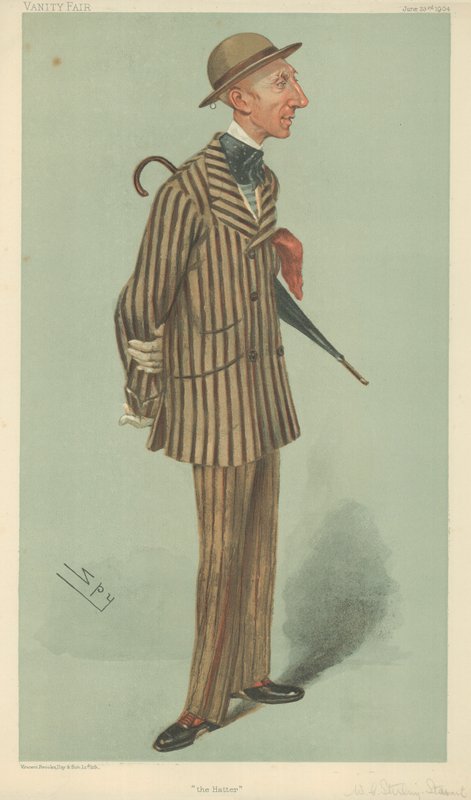 1904年6月23日，“名利场”漫画，William Crawfurd Stirling-Stuart先生，帽匠 作者 莱斯利·马修·沃德