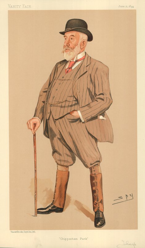 William Montagu Tharp先生，Chippenham Park，1894年6月21日，名利场漫画 作者 莱斯利·马修·沃德