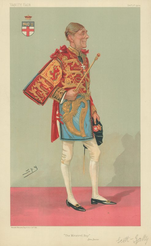 阿尔弗雷德斯科特 - 盖蒂爵士，吟游诗人男孩，1904年12月1日，名利场漫画 作者 莱斯利·马修·沃德
