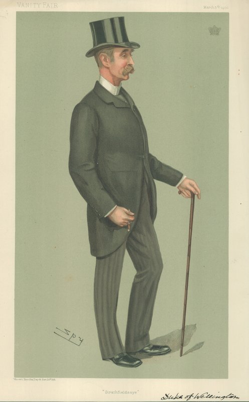 1903年3月5日，惠灵顿公爵，Strathfieldsaye，名利场卡通 作者 莱斯利·马修·沃德