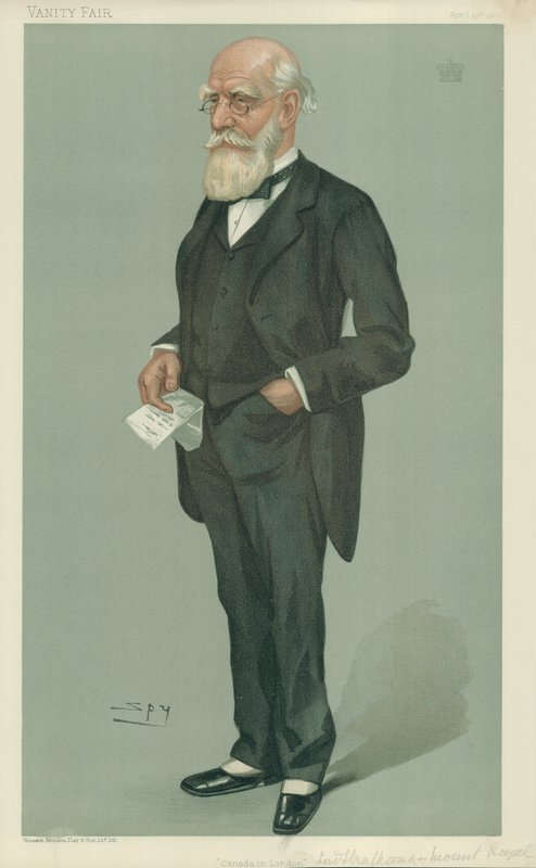 Lord Strathcona和Mount Royal，加拿大在伦敦，1900年4月19日，名利场卡通 作者 莱斯利·马修·沃德