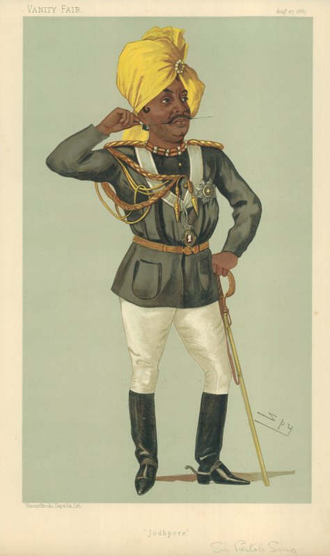 The Maraj Sir Pertab Sing，Jodhpur，1887年8月27日，名利场漫画 作者 莱斯利·马修·沃德