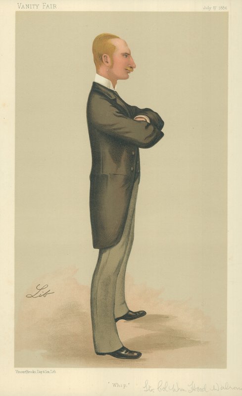 Lieut-Col William Hood Walrond，1886年7月17日，“名利场”漫画 作者 Liborio Prosperi