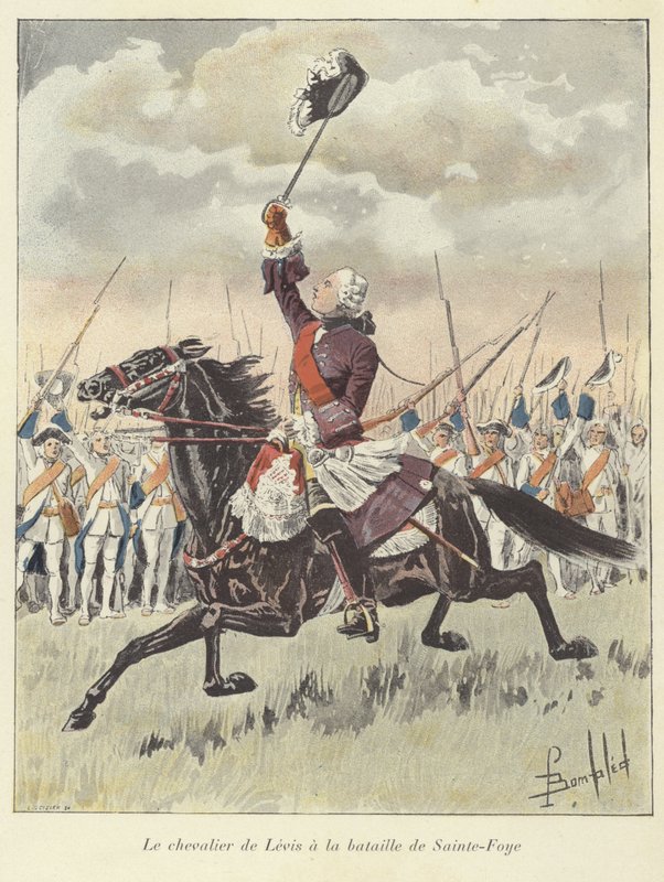 Chevalier de Levis在1760年魁北克省Sainte-Foy战役中 作者 路易斯·查尔斯·邦布尔
