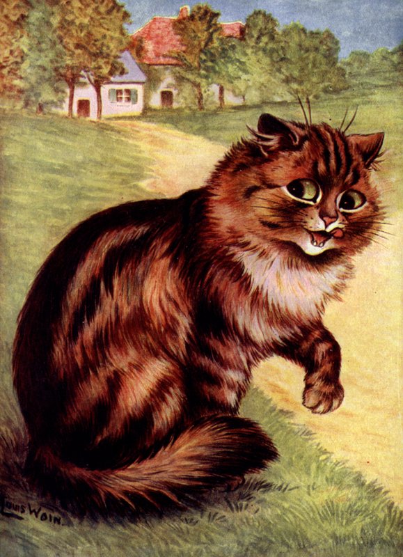 猫（彩色石版画） 作者 路易斯（后）温