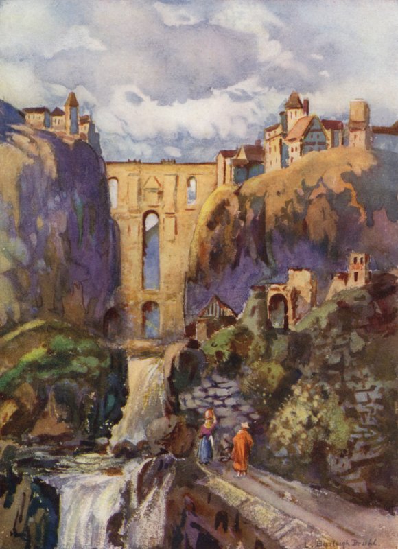 The Tajo, Ronda (colour litho) 作者 路易斯·伯利·布鲁尔
