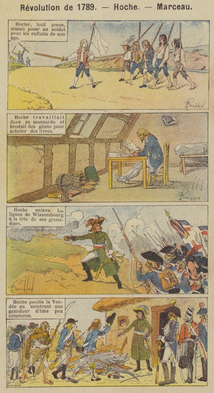 1789年革命，Hoche，Marceau（彩色平版印刷）。 作者 路易斯·查尔斯（后）轰炸