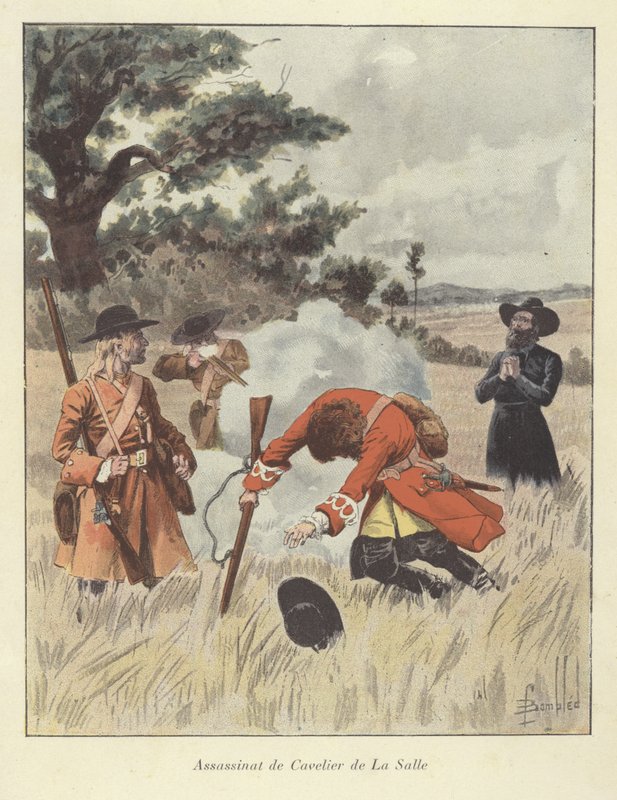 1687年，Rene-Robert Cavelier de la Salle被杀 作者 路易斯·查尔斯·邦布尔