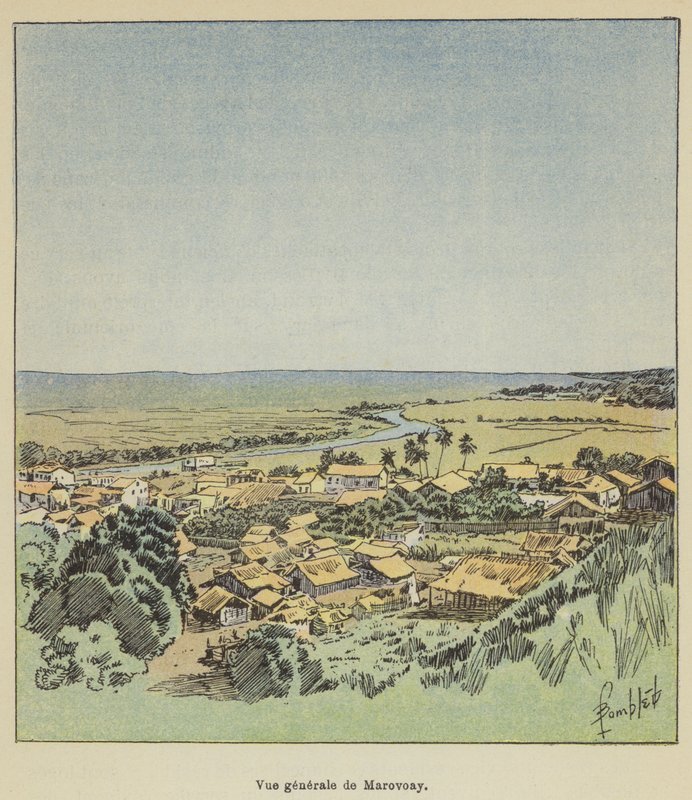 Vue generale de Marovoay 作者 路易斯·查尔斯·邦布尔