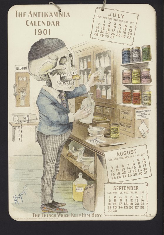 1901年Antikamnia日历的插图 作者 路易·克鲁斯或克鲁苏伊斯