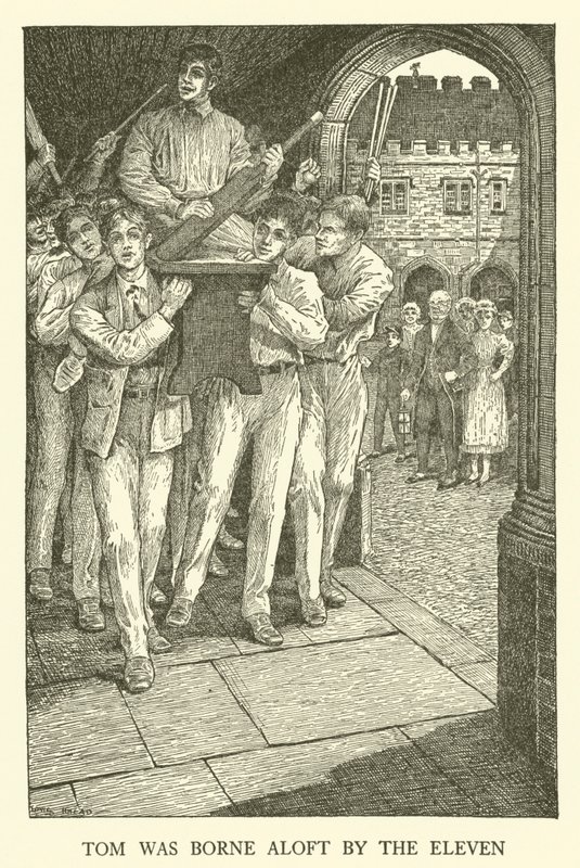 汤姆布朗的学校日插图（版画） 作者 路易斯·约翰·黑德