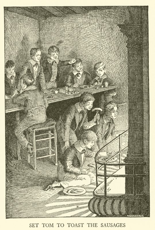 汤姆布朗的学校日插图（版画） 作者 路易斯·约翰·黑德