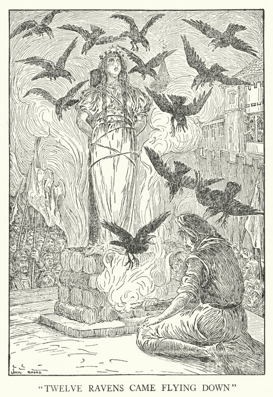 "Twelve ravens came flying down" (litho) 作者 路易斯·约翰·黑德