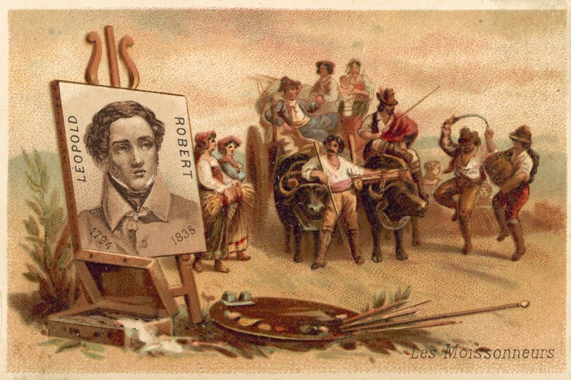 Louis Leopold Robert（chromolitho）的收割机 作者 路易·利奥波德·罗伯特