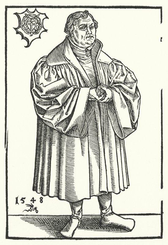German Protestant reformer Martin Luther in later life (engraving) 作者 老卢卡斯（继克拉纳赫之后）