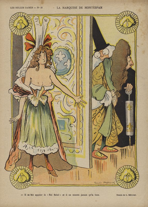 Marquise De Montespan，Le Rire的插图 作者 露西安·梅蒂（Lucien Metivet）