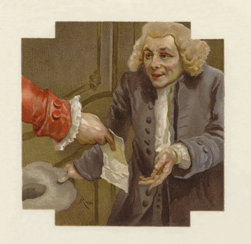 丑闻学校（chromolitho）的插图 作者 卢修斯·罗西（Lucius Rossi）