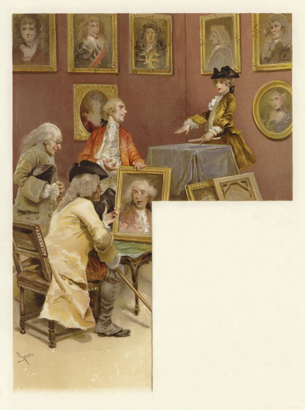 丑闻学校（chromolitho）的插图 作者 卢修斯·罗西（Lucius Rossi）