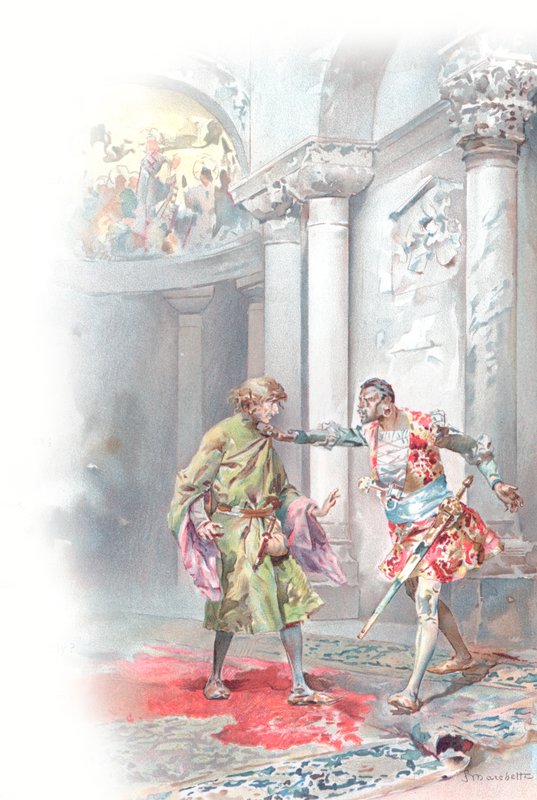 莎士比亚的奥赛罗（chromolitho）插图 作者 卢多维科·马尔凯蒂（Ludovico Marchetti）