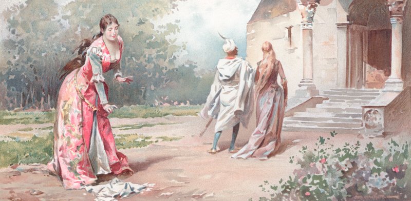 莎士比亚的奥赛罗（chromolitho）插图 作者 卢多维科·马尔凯蒂（Ludovico Marchetti）