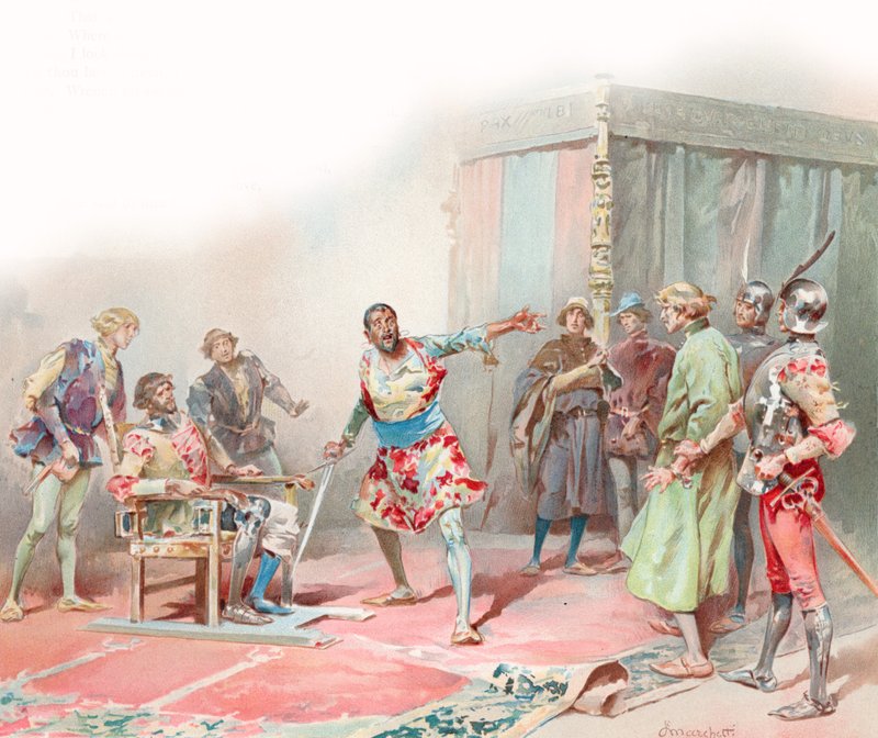 莎士比亚的奥赛罗（chromolitho）插图 作者 卢多维科·马尔凯蒂（Ludovico Marchetti）