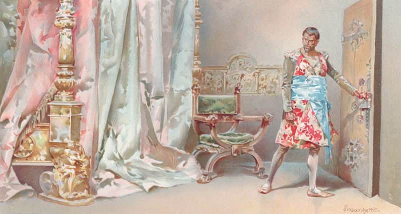 莎士比亚的奥赛罗（chromolitho）插图 作者 卢多维科·马尔凯蒂（Ludovico Marchetti）
